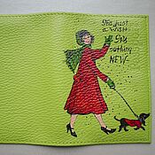 Сумки и аксессуары handmade. Livemaster - original item Passport cover: The lady with the dog. Handmade.