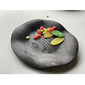 Посуда handmade. Livemaster - original item Plate is a dish made of stained oak, naturally stained. Handmade.