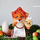 Fox with a bun felted toy. Felted Toy. Felt toy fromKristina Antropova. Online shopping on My Livemaster.  Фото №2