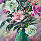 Картина с цветами  маслом Розы Подарок женщине, Картины, Самара,  Фото №1