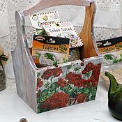 Для дома и интерьера handmade. Livemaster - original item Basket container for spices fruits onions geraniums decoupage. Handmade.