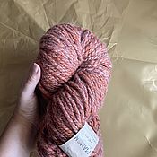 Пряжа для вязания "Красно-коричневая пестрая" пряжа ручного прядения