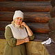 Sets of headgear: Set of Downy Hat Shirt Front Mittens, Headwear Sets, Urjupinsk,  Фото №1
