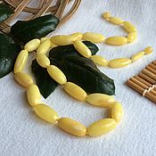 Украшения handmade. Livemaster - original item Beads from solid Baltic amber, color is honey, 60 cm. Handmade.