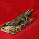 Статуэтка крокодил аллигатор , бронза на мраморе. Статуэтки. Артём. Ярмарка Мастеров.  Фото №5