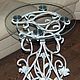 White Wrought iron coffee table, Tables, Yoshkar-Ola,  Фото №1