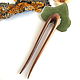 Hairpin wooden Dragonfly made of ash with a real Ivy leaf. Hairpin. WonderLand. My Livemaster. Фото №4