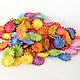 Paper flowers for scrap daisy petals bright mix, 10 pcs, Scrapbooking Elements, Vladimir,  Фото №1