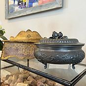 Винтаж: Кашпо латунь антикварное 39 см. Германия