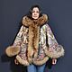 Poncho made of a Lyra scarf with raccoon fur, Ponchos, Moscow,  Фото №1