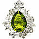Кольцо перстень с ХРИЗОЛИТОВЫМ зеленым кварцем, Перстень, Белгород,  Фото №1