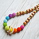 Order Juniper breastfeeding necklace Nursing necklace Rainbow. FIRST TOYS. Livemaster. . Slingbus Фото №3