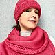 Шарф шерстяной Kizhi брусничный. Шарфы. Уникальные свитера и шарфы Hitwool. Ярмарка Мастеров.  Фото №5