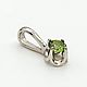 Кулон серебряный с демантоидом. Арт. 03-381914-01. Кулон. Ангелика (demantoid). Интернет-магазин Ярмарка Мастеров.  Фото №2