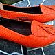 Балетки (обувь) лоферы из натуральной кожи питона. Лоферы. Nata_l_y (lovefromocean). Ярмарка Мастеров.  Фото №4