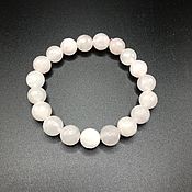 Украшения handmade. Livemaster - original item A bracelet made of Rose quartz beads is a talisman and happiness. Handmade.
