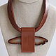 Necklace from leather with agate bilateral. Collection of ART. Necklace. aLena. Online shopping on My Livemaster.  Фото №2