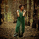 Green Jacquard Linen Vest with Applique «Forest Owl». Vests. mongolia. My Livemaster. Фото №5