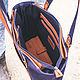 Canvas and leather shopper bag. Shopper. G.L.A.D.. My Livemaster. Фото №6