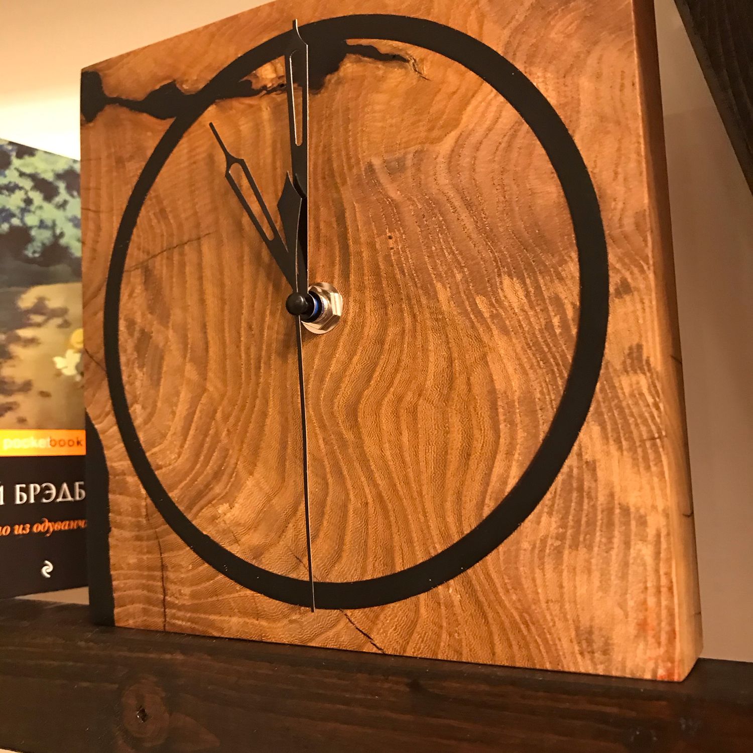 Часы из дерева и эпоксидки – заказать на Ярмарке Мастеров – NJYYYRU ...