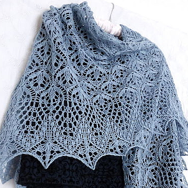 Shawl Beautiful marl shawl with merino wool with beads. lace MADE TO ORDER. knitting Extra soft hand knitted lace shawl