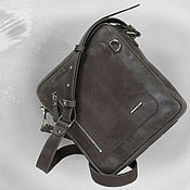 Leather women's clutch bag