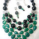 NECKLACE 3 strands EARRINGS - organ. black, green onyx, beads. Jewelry Sets. Dorida's Gems (Dorida-s-gems). My Livemaster. Фото №4