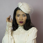 Аксессуары handmade. Livemaster - original item Hat with a veil 