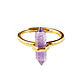 Gold Ring with Amethyst, Raw Amethyst ring. Rings. Irina Moro. Online shopping on My Livemaster.  Фото №2