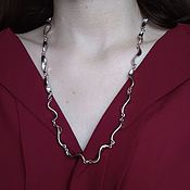 Винтаж handmade. Livemaster - original item Choker vintage Coro silver necklace wavy chain around the Neck. Handmade.