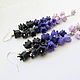 Earrings with flowers made of polymer clay Purple Flower Earrings. Earrings. Bionika - Polymer Clay Jewelry (Bionika). Online shopping on My Livemaster.  Фото №2