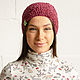 Order Beanie hat made of hemp, burgundy #092. Hemp bags and yarn | Alyona Larina (hempforlife). Livemaster. . Caps Фото №3