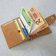 Money clip from genuine leather 'Mini' (sand), Clamps, Moscow,  Фото №1