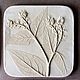 Comfrey Gypsum panels Casting flower Prints flower Botanical bas-relief Panels for the interior Painting colors
