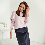 Одежда handmade. Livemaster - original item Knitted jumper with lurex oversize loose style pink. Handmade.