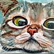 Oil painting Curious cat on canvas on a stretcher. Pictures. Yulia Berseneva ColoredCatsArt. Online shopping on My Livemaster.  Фото №2