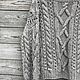Jerseys: Women's hand-knitted sweater with braids in gray color to order. Sweaters. Kardigan sviter - женский вязаный свитер кардиган оверсайз. Online shopping on My Livemaster.  Фото №2