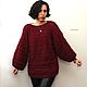 Order  elegant jumper made of Bordeaux mohair. CUTE-KNIT by Nata Onipchenko. Livemaster. . Jumpers Фото №3