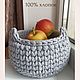 Order Knitted basket interior, storage basket made of knitted yarn. Lace Shawl by Olga. Livemaster. . Basket Фото №3