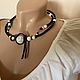 Necklace with natural stones and rubber, modern decoration, necklace. Beads2. Treasures Of Aphrodite. My Livemaster. Фото №4