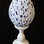 Яйцо пасхальное "Синее" с мозаикой