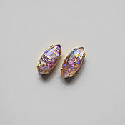 Материалы для творчества handmade. Livemaster - original item Vintage rhinestones 15h7 mm color Amethyst fire opal. Handmade.