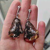 Украшения handmade. Livemaster - original item Amber earrings, amber ball earrings, long earrings, beads, white. Handmade.