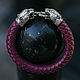 Leopard Bracelet | Silver / Premium Leather, Braided bracelet, Moscow,  Фото №1