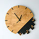 Часы настенные из дерева в стиле лофт, Часы классические, Калининград,  Фото №1