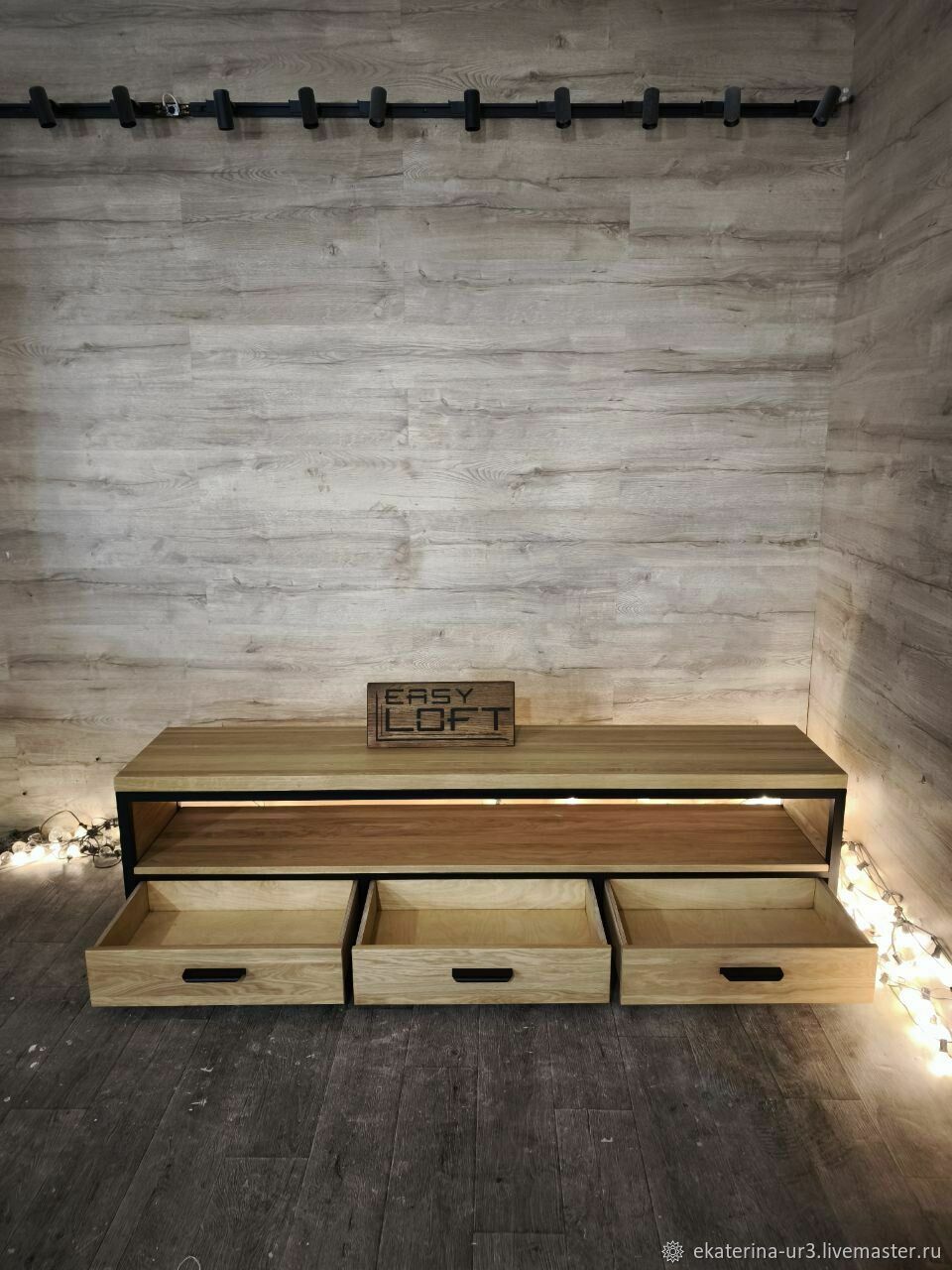 Тумба Лофт из дуба LOFT BOX B-084 на заказ в интернет-магазине Ярмарка ...
