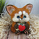 Fox with a heart. Felted Toy. Fluffy Heart (fluffyheart). Online shopping on My Livemaster.  Фото №2