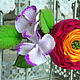 Pinza de pelo con Ranunculus. Hairpins. Olga-art-flower. Ярмарка Мастеров.  Фото №5