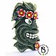 Carved wooden mask 'Islander in flowers'. Interior masks. Carved masks from Serg Bula. Online shopping on My Livemaster.  Фото №2
