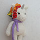 Knitted unicorn of plush yarn. Stuffed Toys. Amigurushka. My Livemaster. Фото №4